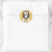 piep Doc Uil Ronde Sticker (Tas)