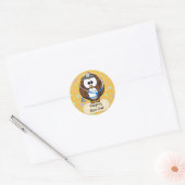 piep Doc Uil Ronde Sticker (Envelop)