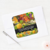 Piep en Thanksgiving Herfst Square Sticker (Envelop)