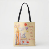 Piep-end aan een Nieuwe Avontuur Tote Bag (Voorkant)