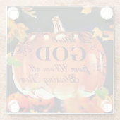 Piep God van wie alle zegelstroom Glazen Onderzetter (Achterkant)