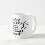 Piep God van wie alle zinnen stromen Koffiemok (Voorkant rechts)