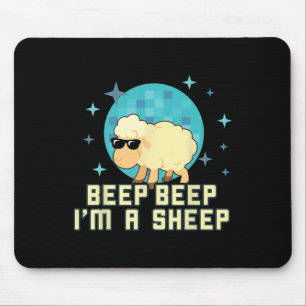 Piep ik ben een schaap grappig Boerderij DierenNov Muismat