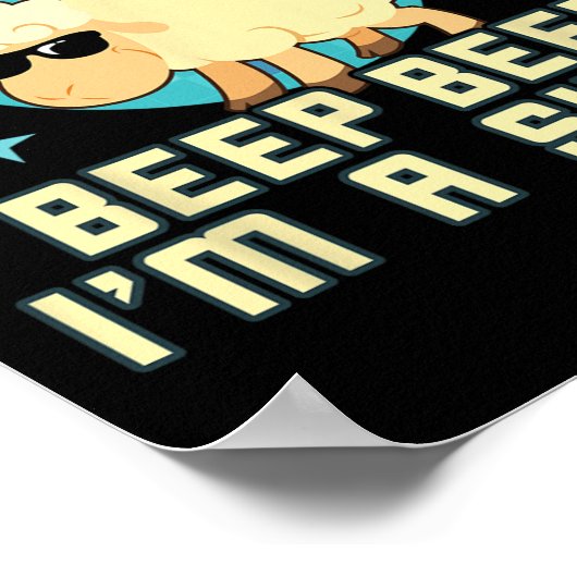 Piep ik ben een schaap grappig Boerderij DierenNov Poster (Hoek)