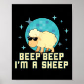 Piep ik ben een schaap grappig Boerderij DierenNov Poster (Voorkant)