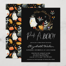 Piep-Klaar | Kleine Geest Halloween Baby Shower Kaart
