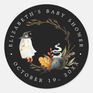 Piep-Klaar Kleine Geest Halloween Baby Shower Ronde Sticker