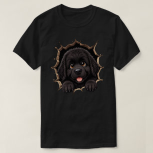 Piep Nieuwsgierige Newfoundlander Pup T-shirt