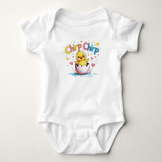 Piep Piep Baby Kuiken Paas Outfit Romper (Voorkant)