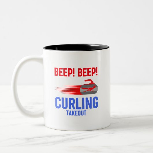Piep! Piep! Curling-afhaal Tweekleurige Koffiemok (Links)