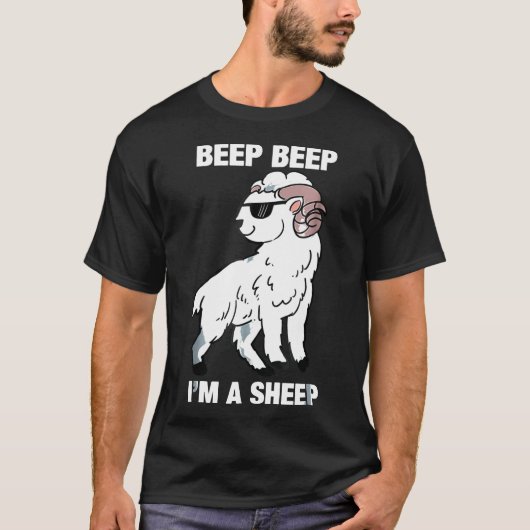 Piep Piep Ik ben een Schaap Grappig Dier T-shirt (Voorkant)