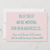 Piep. Piep. We gaan verhuizen. Ons nieuwe adres ve Aankondiging (Voorkant)