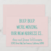 Piep. Piep. We gaan verhuizen. Ons nieuwe adres ve Aankondiging (Voorkant / Achterkant)