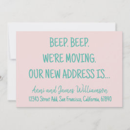 Piep. Piep. We gaan verhuizen. Ons nieuwe adres ve Aankondiging