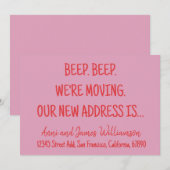 Piep. Piep. We gaan verhuizen. Ons nieuwe adres ve Aankondiging (Voorkant / Achterkant)
