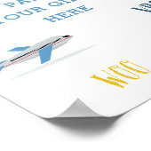 Piep Vroom woo Vliegtuig verjaardagsfeest Poster (Hoek)