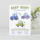 Piep! Waterverf auto, Voertuigdag Kaart (Staand voorkant)