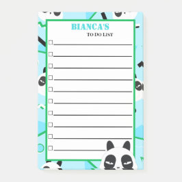 Piepblauw pandabeer post-it® notes