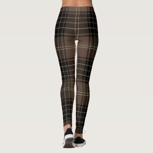 Piepbruine tartan leggings (Achterkant)