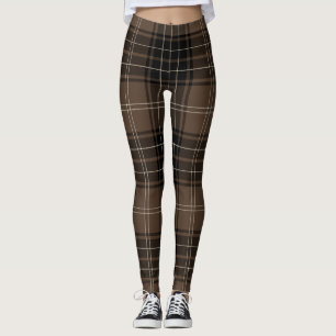 Piepbruine tartan leggings