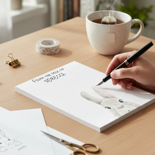 Piepend konijn van het bureau van Persoonlijk Notitieblok
