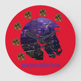 piepend stijlvol paard grote klok