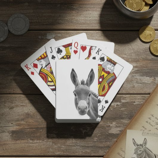 Piepende Ezel Schattig Pokerkaarten