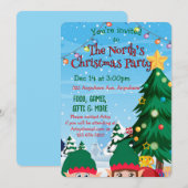 Piepende Kerstelfjes Kaart (Voorkant / Achterkant)