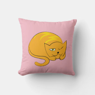 Piepende Oranje Kat Kussen