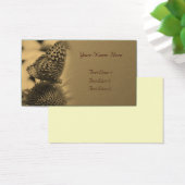 Piepende sepia Butterfly op Natuur van de ventilat Visitekaartjes (Bureau)