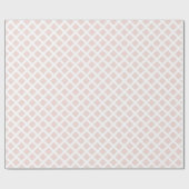 Piepende witte ruitraster roze roze cadeaupapier (Vlak)