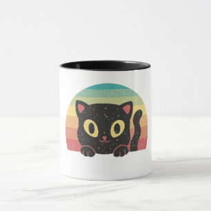 Piepende Zwarte Kat – Retro 70s Zonsondergang Esth Mok