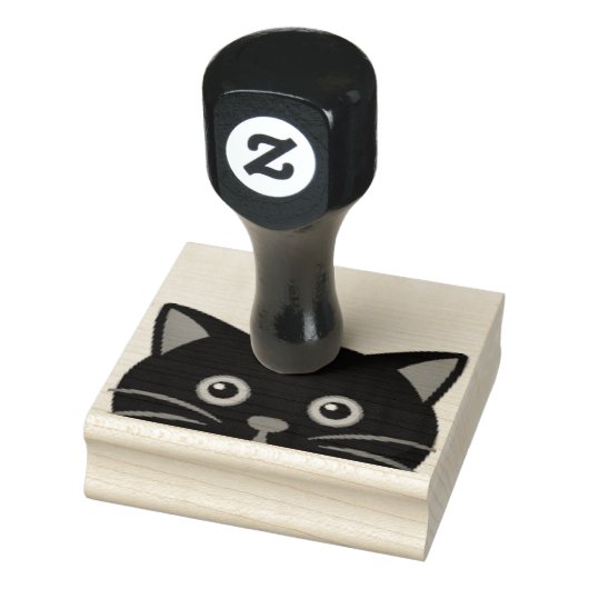 PIEPENDE ZWARTE KAT RUBBER STEMPEL (Stempel)