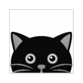 PIEPENDE ZWARTE KAT RUBBER STEMPEL (Afrduk)