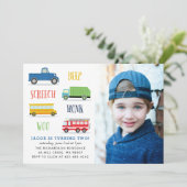 Piephonk woo foto verjaardagsfeestje Foto Kaart (Staand voorkant)