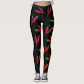 Piepjes met zwart, warm 2 leggings (Voorkant)