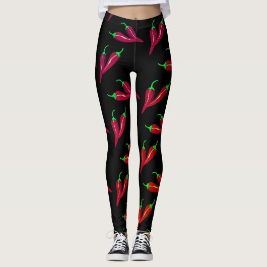 Piepjes met zwart, warm 2 leggings (Voorkant)