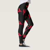 Piepjes met zwarte rode Spaanse peper Leggings (Rechts)