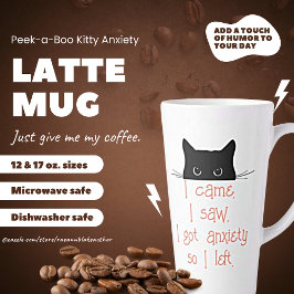 Piepkat Kattenangst Koffiemok Latte Mok