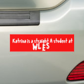 piepklein bumpersticker (Op auto)