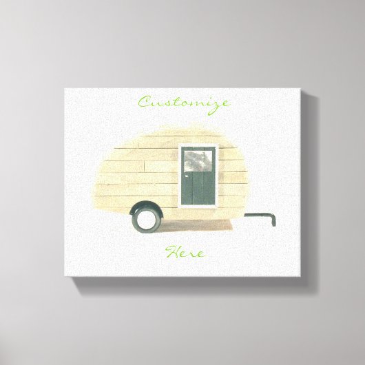piepklein huis zigeunercaravan natuurlijke Thunder Canvas Afdruk (Voorkant)