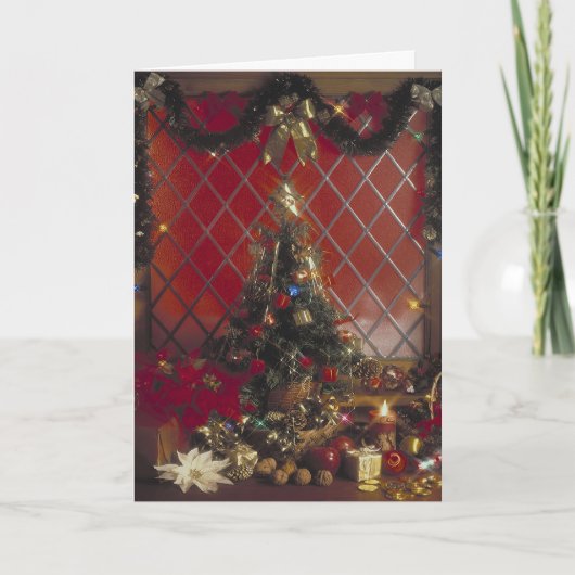 piepkleine boom feestdagen kaart (Voorkant)