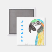 pieppapegaai magneet (Voorkant / Achterkant)