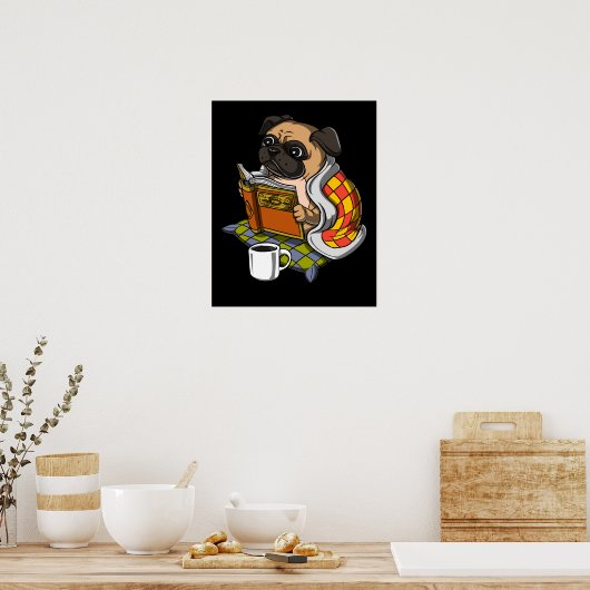 Piepspet voor boekenlezing Lover Dog Cute Pet Poster (Keuken)
