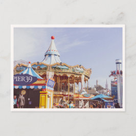 Pier 39 Fisherman's Wharf Draaimolen Downtown Uitz Briefkaart