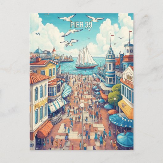 Pier 39 San Francisco Briefkaart (Voorkant)