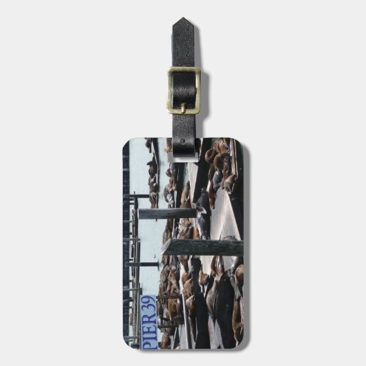 Pier 39 Zee leeuwen Bagagelabel (Voorkant verticaal)