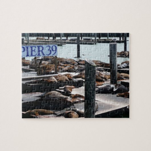 Pier 39 Zee leeuwen Legpuzzel (Horizontaal)