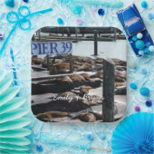 Pier 39 Zee leeuwen Papieren Bordje (Feest)
