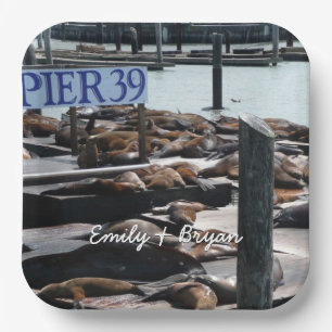 Pier 39 Zee leeuwen Papieren Bordje